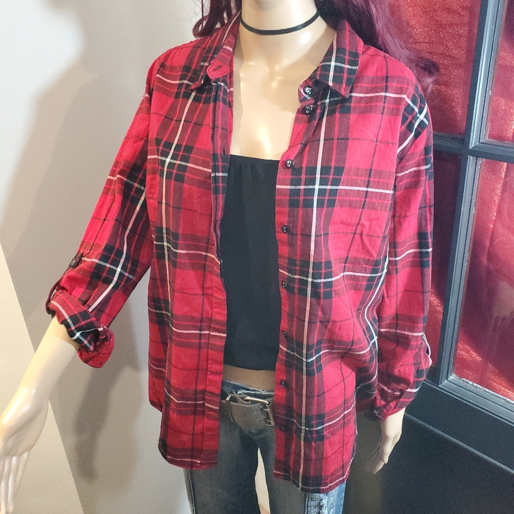 Allison Daley Red Plaid Shirt
